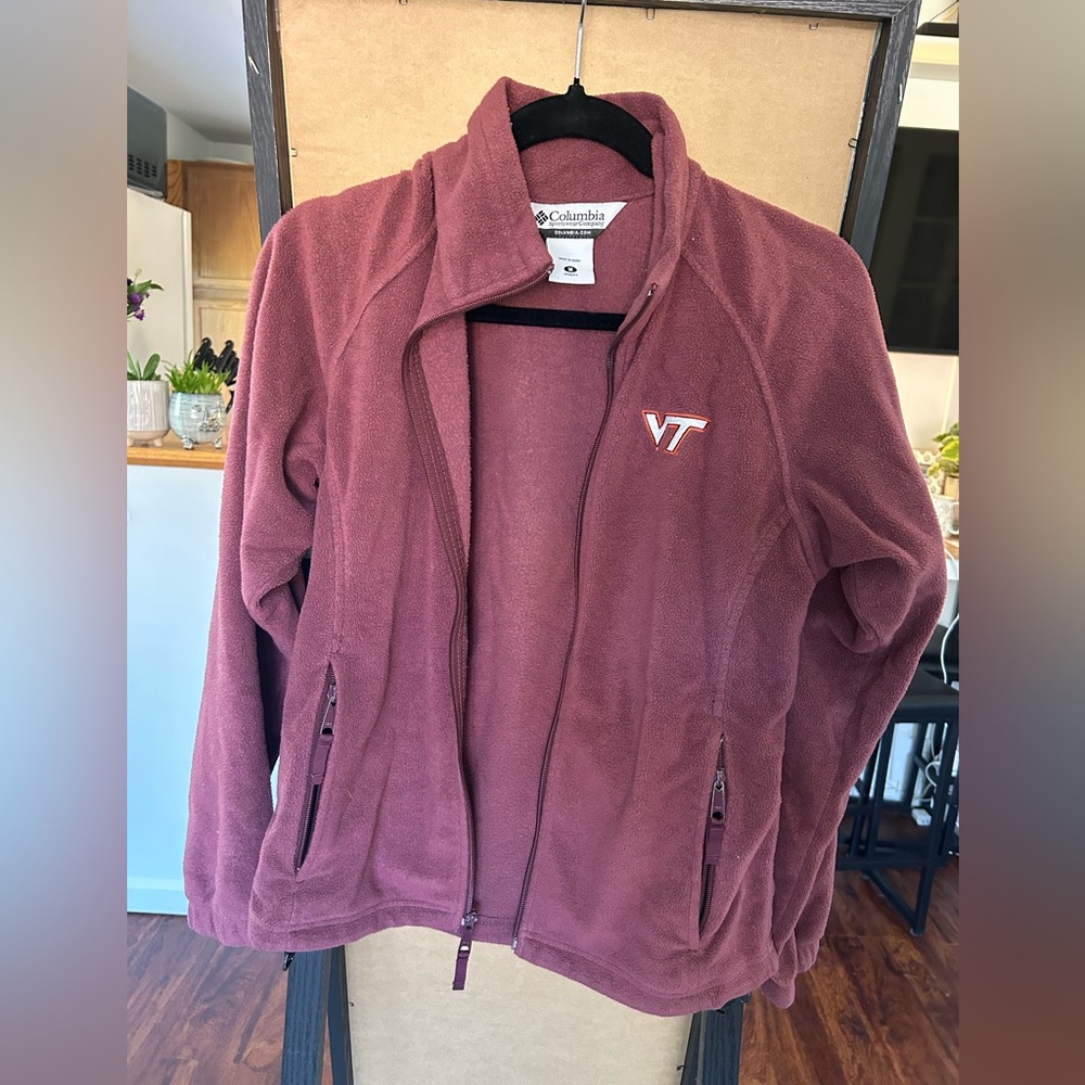 Columbia Virginia Tech Hokies Maroon Fleece Jacket